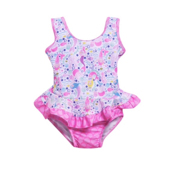 UPF 50+ 24 mo Infant Ruffle Swimsuit - Picture 2 of 2